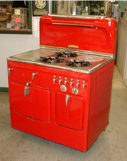 1952 Red Chambers Stove