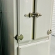 COPELAND White Farmhouse Refrigerator/Freezer with Water Spout