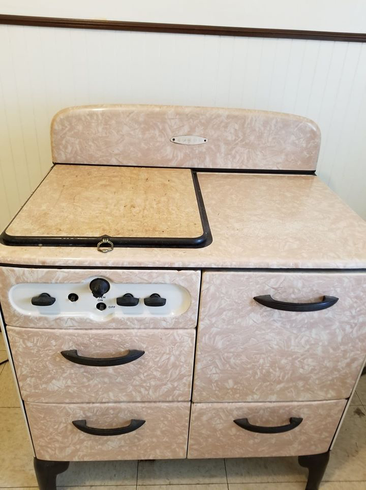 1936 Gas Stove beautiful marbled finish (4 Burners, Single Oven