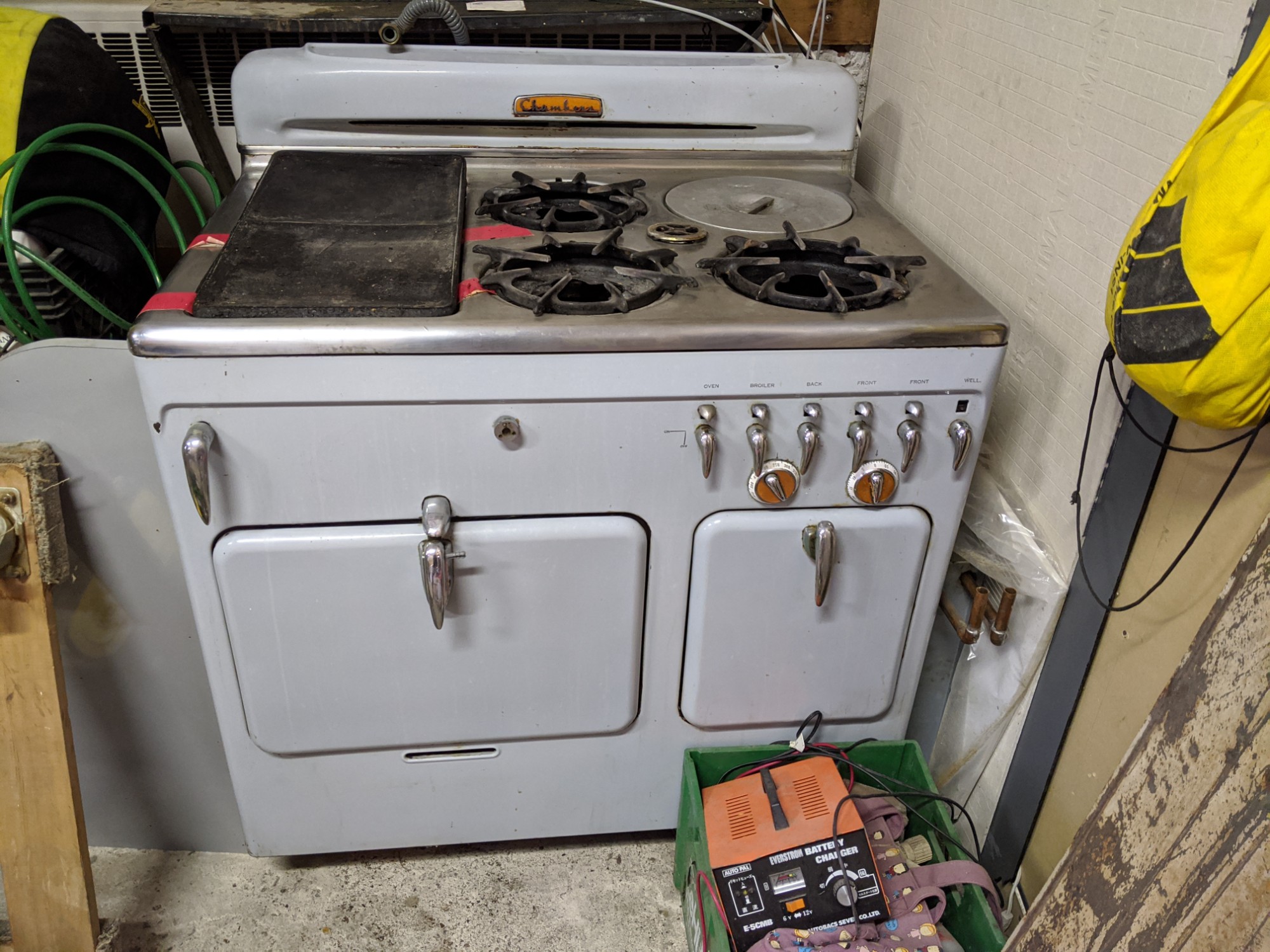Light Blue 1950's Chambers Gas Stove Stoves for sale Show Ad